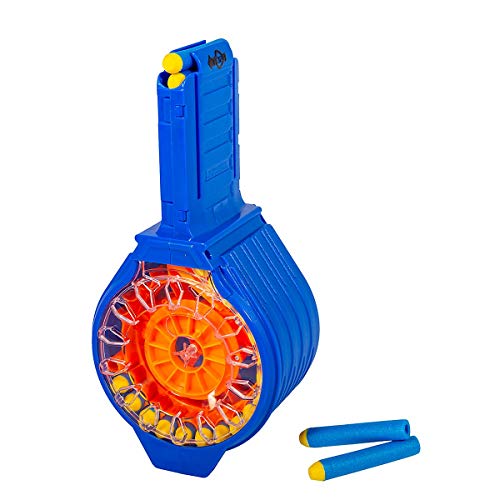 Blasterparts - 30er Trommel-Magazin mit 30 Darts - kompatibel mit NERF N-Strike Elite Serie & weiteren gängigen Dart-Blastern von Blasterparts