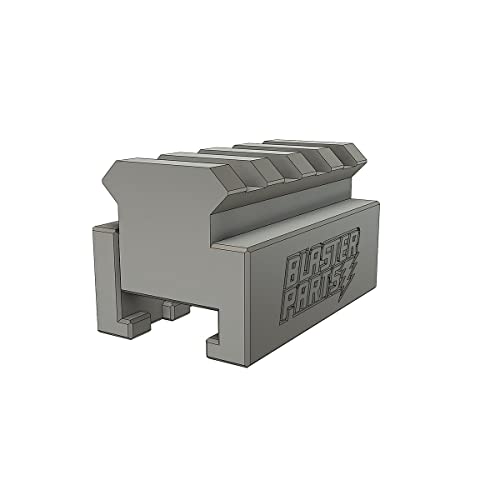 Slydev - Adapter kompatibel für NERF Rail zu Picatinny-Rail - Variante 1 - Durchgezogene Stege - 4,5 cm - Blaster-Modding und Zubehör für mehr Reichweite und Präzision von Blasterparts