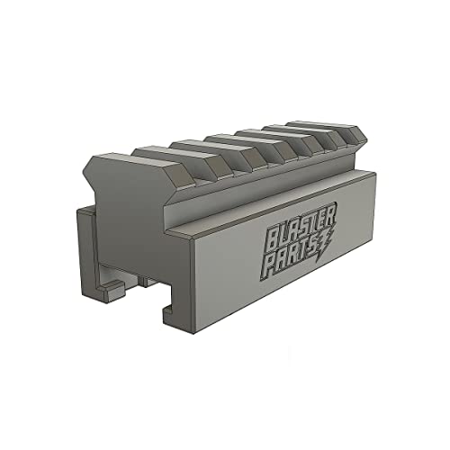 Blasterparts Slydev - Adapter kompatibel für NERF Rail zu Picatinny-Rail - Variante 1 - Durchgezogene Stege - 6,5 cm - Blaster-Modding und Zubehör für mehr Reichweite und Präzision von Blasterparts