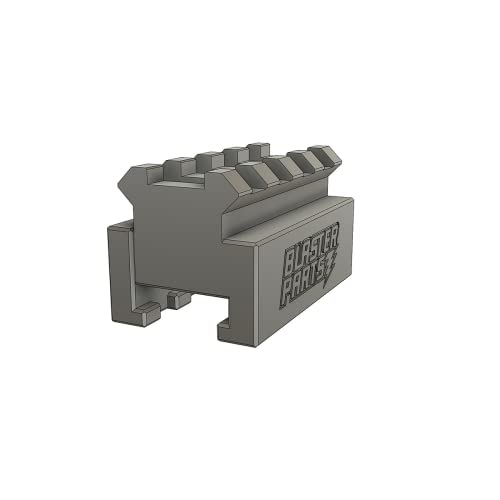 Slydev - Adapter kompatibel für NERF Rail zu Picatinny-Rail - Variante 2 - Nicht durchgezogene Stege - 4,5 cm - Blaster-Modding und Zubehör für mehr Reichweite und Präzision von Blasterparts