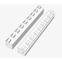 Slydev - Picatinny-Rail Hälften Variante 2 - Durchgezogene Stege - 8 cm - kompatibel zu Nerf-Rails - Blaster-Modding und Zubehör für mehr Reichweite und Präzision Slydev - Picatinny-Rail Hälften Variante 2 - Durchgezogene Stege - 8 cm - kompatibel zu Nerf-Rails - Blaster-Modding und Zubehör für mehr Reichweite und Präzision von Blasterparts