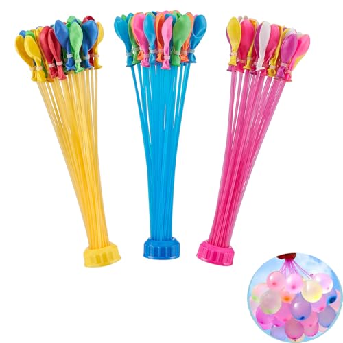 Wasserballons für Kinder und Erwachsene (Nachfüllpackung inklusive) Schnell aufblasbares water balloons für Sommer-Planschpartys, schnell und einfach, Wasserspielzeug für den Gartenpool (111pcs) von BlauHaus