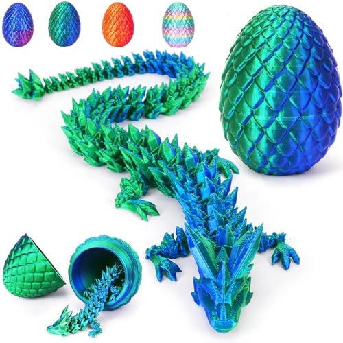 drachenei,3D gedrucktes Drachenei,drachenei mit Drache,mystische Drachen Spielzeug,Beweglicher Drachen Spielzeug Ostern Geschenke Kinder für Autos, Büros, Häuser (A) von BlauHaus