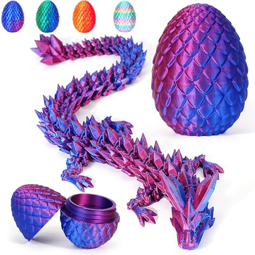 drachenei,3D gedrucktes Drachenei,drachenei mit Drache,mystische Drachen Spielzeug,Beweglicher Drachen Spielzeug Ostern Geschenke Kinder für Autos, Büros, Häuser (C) von BlauHaus