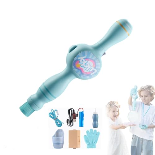 seifenblasenmaschine nstab, Smoke Bubble Machine Bubble Machine, magische interaktive Nebelseifenblasenmaschinen für Partys, mit elastischem Raucheffekt, leichtes Design (Blau) von BlauHaus