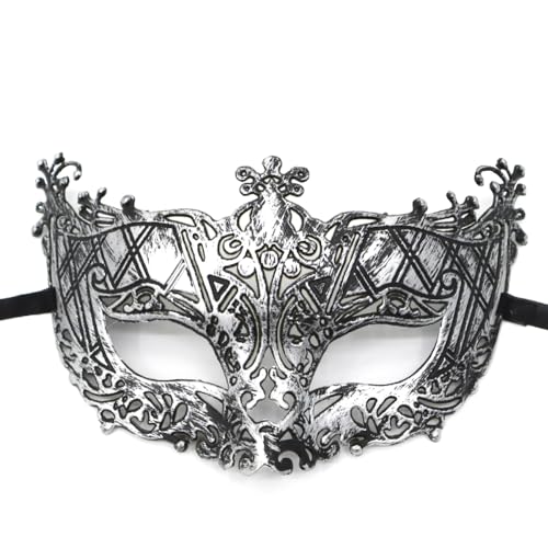 Blausky 1 St點k Herren Maske,Venezianischen Maske,Masquerade Masken,Halloweenmasken,Augenmaske,Halbgesichtsmaske,Antike Masken,Partyzubeh鰎,f黵 Halloween Party Abend Maskerade Karneval,Silber G,21x12cm Blausky 1 St點k Herren Maske,Venezianischen Maske,Masquerade Masken,Halloweenmasken,Augenmaske,Halbgesichtsmaske,Antike Masken,Partyzubeh鰎,f黵 Halloween Party Abend Maskerade Karneval,Silber G,21x12cm von Blausky