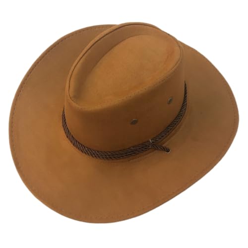 Blausky Cowboyhut für Männer & Frauen,Western Cowboyhüte Retro Cowboy Hut Breite Krempe Sonnenhut Wildleder-Reisehut Westernhut Westernstyle Kopfbedeckung für Karneval Mottoparty,Dunkelorange Blausky Cowboyhut für Männer & Frauen,Western Cowboyhüte Retro Cowboy Hut Breite Krempe Sonnenhut Wildleder-Reisehut Westernhut Westernstyle Kopfbedeckung für Karneval Mottoparty,Dunkelorange von Blausky