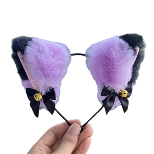 Blausky Plüsch Katze Ohren Haarreif,Fuchsohren Stirnband,Katzenohren Haarreifen mit Glocke und Schleife Niedlich Haarschmuck Haarband Cosplay Kopf Zubehör für Halloween,Hellviolett Schwarz Rosa Blausky Plüsch Katze Ohren Haarreif,Fuchsohren Stirnband,Katzenohren Haarreifen mit Glocke und Schleife Niedlich Haarschmuck Haarband Cosplay Kopf Zubehör für Halloween,Hellviolett Schwarz Rosa von Blausky