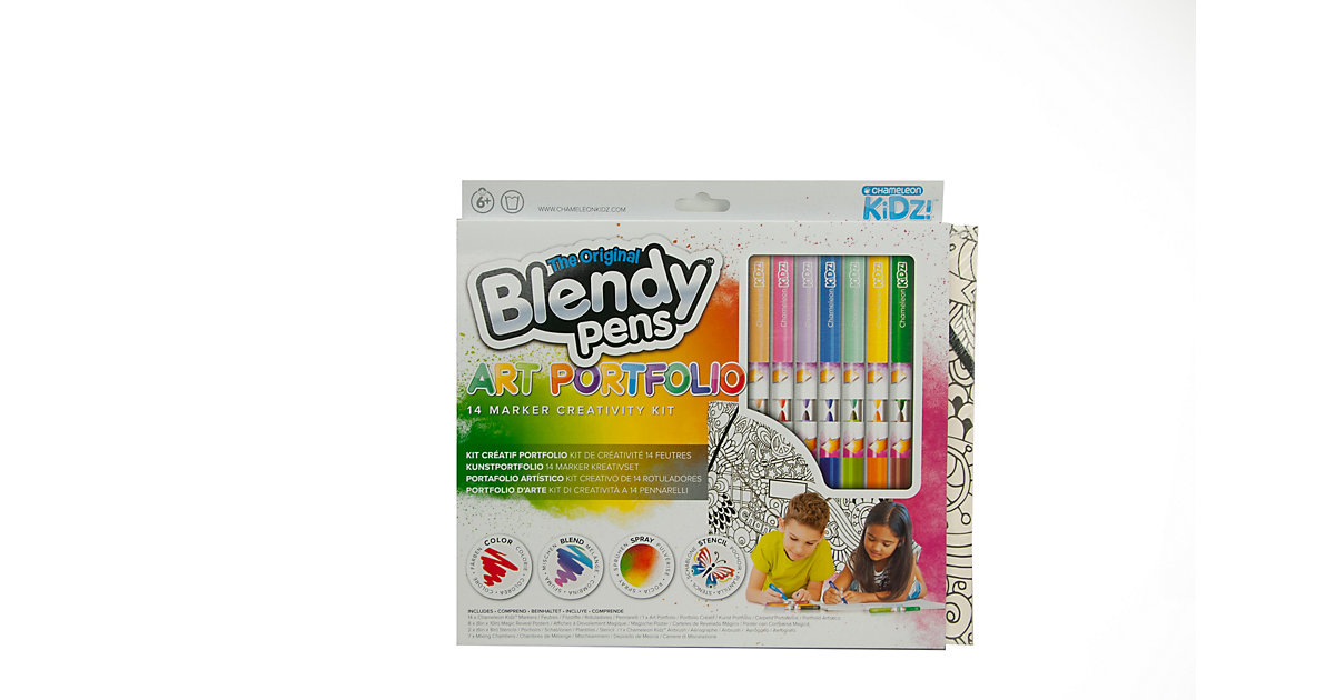 Blendy Pens Art Portfolio Creativity Kit inkl. 2 Schablonen, Sprühstifte mit Airbrush Blendy Pens Art Portfolio Creativity Kit inkl. 2 Schablonen, Sprühstifte mit Airbrush von Blendy Pens