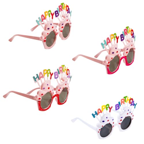 Bliceon Geburtstagsbrille, Partybrille für Erwachsene, Happy Birthday Photo Booth Requisiten, 4 Stück, bunte Geschenke für Geburtstage, Feiern, Party Bliceon Geburtstagsbrille, Partybrille für Erwachsene, Happy Birthday Photo Booth Requisiten, 4 Stück, bunte Geschenke für Geburtstage, Feiern, Party von Bliceon