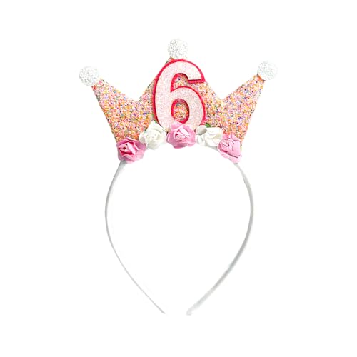Bliceon Geburtstagskrone Mädchen, Prinzessin Krone Geburtstag Stirnband mit Rose Blumen, Krone 6 Jahre Mädchen für Baby Kinder Geburtstag Party Bliceon Geburtstagskrone Mädchen, Prinzessin Krone Geburtstag Stirnband mit Rose Blumen, Krone 6 Jahre Mädchen für Baby Kinder Geburtstag Party von Bliceon