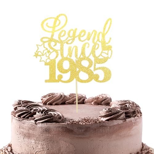 Bliceon Geburtstagstortenaufsätze, legendäres Design von 1985, 40. Geburtstag, Kuchendekoration, Feier, Hochzeitstag und Partyzubehör Bliceon Geburtstagstortenaufsätze, legendäres Design von 1985, 40. Geburtstag, Kuchendekoration, Feier, Hochzeitstag und Partyzubehör von Bliceon