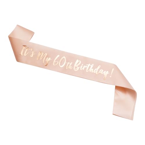 Bliceon Rose Gold 60 Geburtstag Schärpe - Satin It's My 30th Birthday Schärpe für Frauen, Partyzubehör & Dekorationen, Geschenk zum 30. Geburtstag, Einheitsgröße Bliceon Rose Gold 60 Geburtstag Schärpe - Satin It's My 30th Birthday Schärpe für Frauen, Partyzubehör & Dekorationen, Geschenk zum 30. Geburtstag, Einheitsgröße von Bliceon