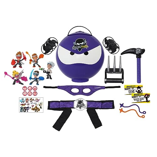 Blip Toys 61104 GiantNinja Ball Offical Kidz TV Merchandise Enthält 5 Mystery Ninja Figuren und Zubehör von Blip Toys