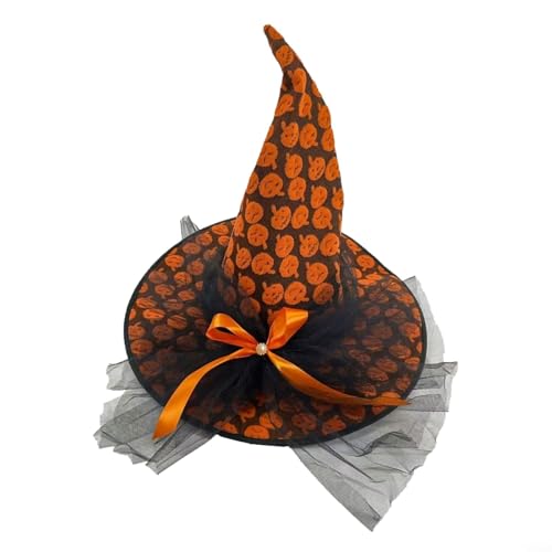 BlissfulAbode Halloween-Spinnennetz-Hexenhut, Kostümzubehör, Filzmaterial, Filz, Hexenhut mit Spinnennetz-Design, Halloween-Kostüm-Zubehör für Erwachsene und Kinder, 58–60 cm, Schwarz, Grün, Orange BlissfulAbode Halloween-Spinnennetz-Hexenhut, Kostümzubehör, Filzmaterial, Filz, Hexenhut mit Spinnennetz-Design, Halloween-Kostüm-Zubehör für Erwachsene und Kinder, 58–60 cm, Schwarz, Grün, Orange von BlissfulAbode