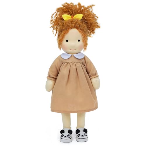 BlissfulPixie Handgemachte Waldorfpuppe,Personalisierte Stoffpuppe & Plüschpuppe für Kinder,Geburtstagsgeschenk mit Schöner Geschenkbo-Ada 30cm von BlissfulPixie