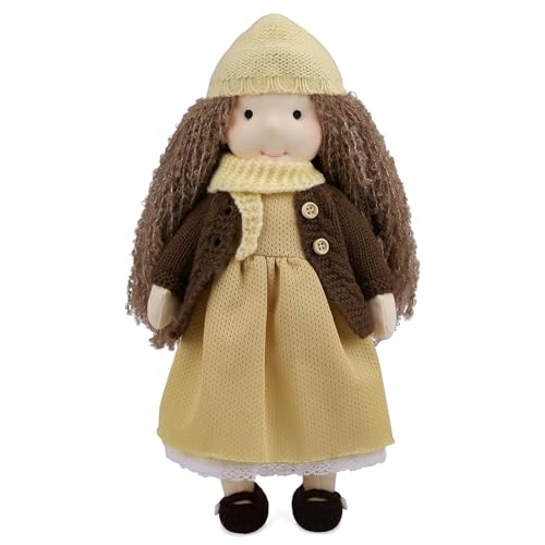 BlissfulPixie Handgemachte Waldorfpuppe,Personalisierte Stoffpuppe & Plüschpuppe für Kinder,Geburtstagsgeschenk mit Schöner Geschenkbo-Amelia 30cm von BlissfulPixie