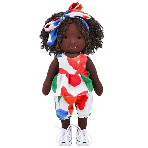 BlissfulPixie Handgemachte Waldorfpuppe,Personalisierte Stoffpuppe & Plüschpuppe für Kinder,Geburtstagsgeschenk mit Schöner Geschenkbo-Angel30CM von BlissfulPixie