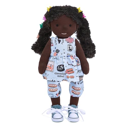 BlissfulPixie Handgemachte Waldorfpuppe,Personalisierte Stoffpuppe & Plüschpuppe für Kinder,Geburtstagsgeschenk mit Schöner Geschenkbo-Bella30CM von BlissfulPixie