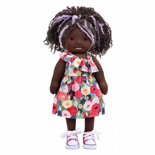 BlissfulPixie Handgemachte Waldorfpuppe,Personalisierte Stoffpuppe & Plüschpuppe für Kinder,Geburtstagsgeschenk mit Schöner Geschenkbo-Fifi30CM von BlissfulPixie