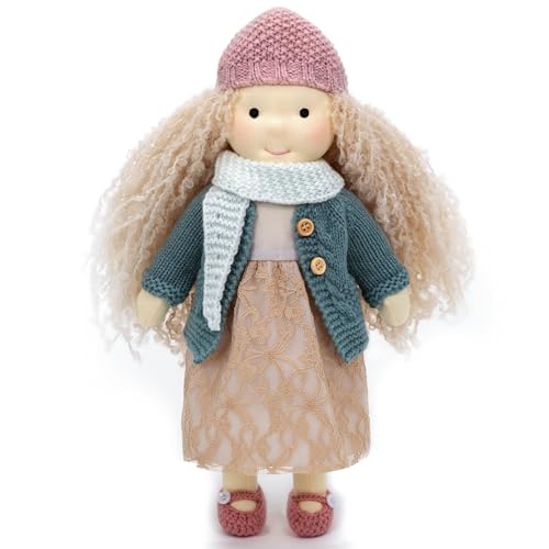 BlissfulPixie Handgemachte Waldorfpuppe,Personalisierte Stoffpuppe & Plüschpuppe für Kinder,Geburtstagsgeschenk mit Schöner Geschenkbo-Sofia30CM BlissfulPixie Handgemachte Waldorfpuppe,Personalisierte Stoffpuppe & Plüschpuppe für Kinder,Geburtstagsgeschenk mit Schöner Geschenkbo-Sofia30CM von BlissfulPixie