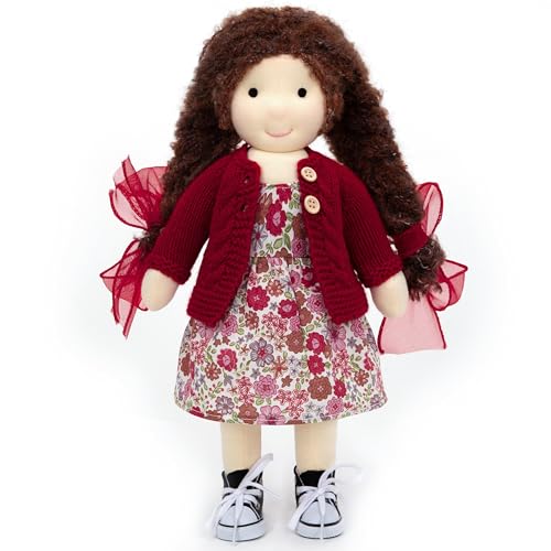 BlissfulPixie Handgemachte Waldorfpuppe,Personalisierte Stoffpuppe & Plüschpuppe für Kinder,Geburtstagsgeschenk mit Schöner Geschenkbo-Valentina30CM BlissfulPixie Handgemachte Waldorfpuppe,Personalisierte Stoffpuppe & Plüschpuppe für Kinder,Geburtstagsgeschenk mit Schöner Geschenkbo-Valentina30CM von BlissfulPixie