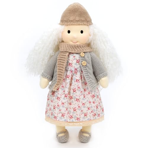 BlissfulPixie Waldorfpuppe Handgemachte Stoffpuppe Personalisierte Sammler Plüschpuppe für Kinder Geburtstagsgeschenk mit schöner Geschenkbox-Leila 30cm von BlissfulPixie