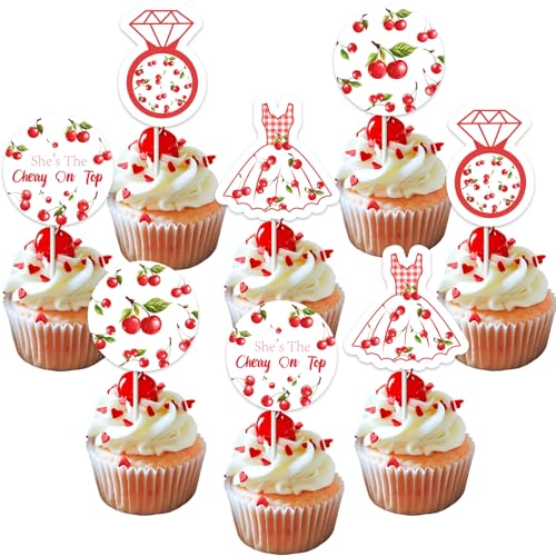 "She is The Cherry on Top"-Party-Dekorationen, Kirsche, Junggesellinnenabschied, Kuchendekoration, Kirsch- und Diamanten, Kuchendekoration, Obst-Themenparty, Tischdekoration für Mädchen, "She is The Cherry on Top"-Party-Dekorationen, Kirsche, Junggesellinnenabschied, Kuchendekoration, Kirsch- und Diamanten, Kuchendekoration, Obst-Themenparty, Tischdekoration für Mädchen, von Blisstock