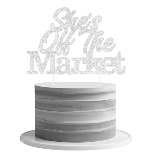 Sie ist außerhalb des Marktes Kuchen Topper Bauern Markt Thema Brautdusche Kuchen Glitter Sie ist frisch außerhalb des Marktes Dekor für Frauen Brautdusche Verlobung Bachelorette Party Supplies von Blisstock