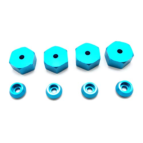 Blmirror 4 STÜCKE 5 Mm Bis 12 Mm Metall-Kombinierer-Radnaben-Sechskantadapter für D12 C24 C34 B24 B36 MN D90 D99 RC-Auto-Upgrade-Teile, Blau von Blmirror