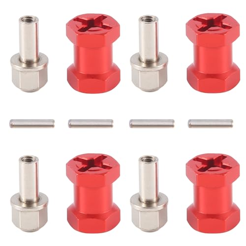 Blmirror 4 Stück 12 mm Sechskant-Radnaben-Antriebsadapter 17 mm Verlängerungs-Kombinationskupplung für 1/10 RC Car Crawler SCX10 D90, Rot Blmirror 4 Stück 12 mm Sechskant-Radnaben-Antriebsadapter 17 mm Verlängerungs-Kombinationskupplung für 1/10 RC Car Crawler SCX10 D90, Rot von Blmirror