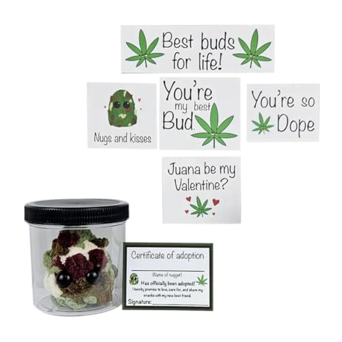 Blmirror Adopt A Weed Plushie,Jar Funny Plush Desktop Accessories A Blmirror Adopt A Weed Plushie,Jar Funny Plush Desktop Accessories A von Blmirror