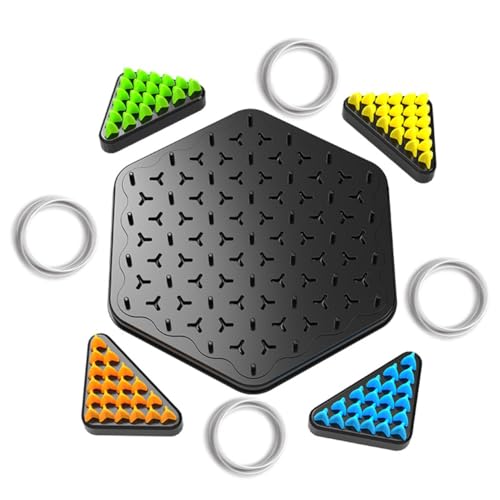 Blmirror Geometrisches Kettenschach-Puzzle, Dreiecksschach, Tischspiel, Familie, Interaktive Übung, Denken, Kinderlogik von Blmirror