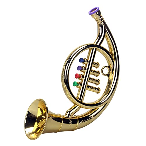 Blmirror Waldhorn 4 Farbige Tasten FrüHerziehung Musikspielzeug Requisiten Spielen Sie Mini Musikblasinstrumente für Kinder Spielzeug Gold Blmirror Waldhorn 4 Farbige Tasten FrüHerziehung Musikspielzeug Requisiten Spielen Sie Mini Musikblasinstrumente für Kinder Spielzeug Gold von Blmirror