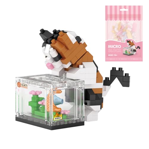BlocteckToy 160+ Stück MOC Kreativ Katze DIY Montage Bausteine Modellbausatz, Klemmbausteine Geschenk für Mädchen und Jungen von BlocteckToy