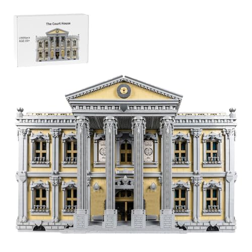 BlocteckToy Architektur Gerichtsgebäude Bausteine Set, 13905 Stück Klemmbausteine Modular Haus Bauklötze Modell MOC Kreative Geschenk für Männer und Frauen von BlocteckToy