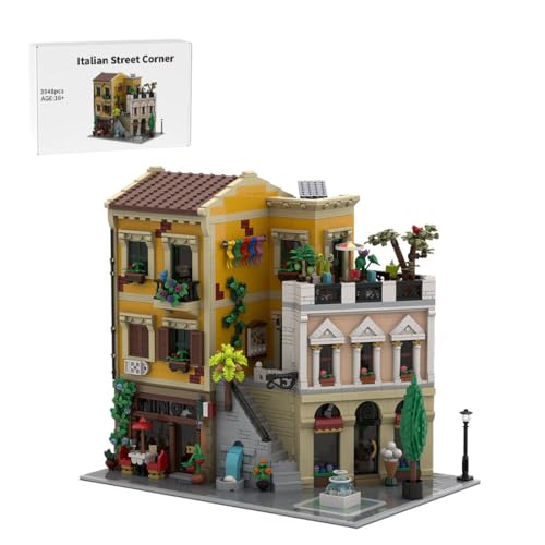 BlocteckToy Architektur MOC Bausteine Set, 3948 Stück Italienische Straßenecke Modular Haus Bauklötze Anzeige Modell, Wohnkultur Klemmbausteine Geschenk für Männer und Frauen, MOC-217918 BlocteckToy Architektur MOC Bausteine Set, 3948 Stück Italienische Straßenecke Modular Haus Bauklötze Anzeige Modell, Wohnkultur Klemmbausteine Geschenk für Männer und Frauen, MOC-217918 von BlocteckToy