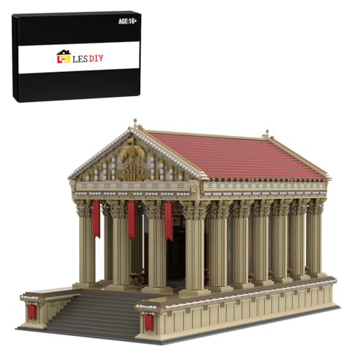 BlocteckToy Architektur UCS Ancient Roman Temple Bausteine Set, 20179 Stück Klemmbausteine Modular Haus Bauklötze Modell MOC Kreative Geschenk für Männer und Frauen von BlocteckToy
