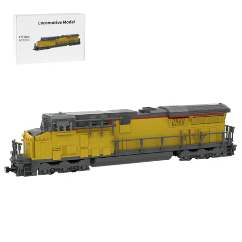 BlocteckToy Elektrozug 8-Wide Lokomotiv-Bausteinset – Dynamisches Motor-Modell, Schulanfang und Ferien, MOC-36031 (1716 Teile) von BlocteckToy