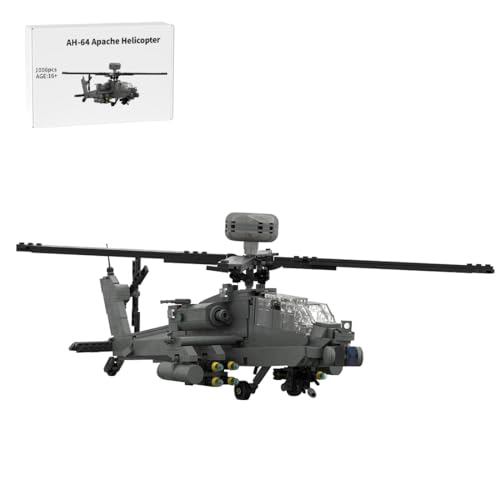 BlocteckToy Hubschrauber Modell Bausteine Set, 1006 Teile AH-64 MOC Militärische Helikopter, Klemmbausteine Konstruktionsspielzeug Flugzeug, Kompatibel mit Großen Marken BlocteckToy Hubschrauber Modell Bausteine Set, 1006 Teile AH-64 MOC Militärische Helikopter, Klemmbausteine Konstruktionsspielzeug Flugzeug, Kompatibel mit Großen Marken von BlocteckToy