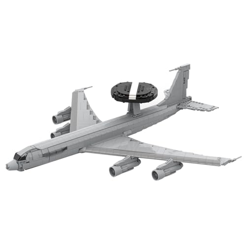 BlocteckToy Hubschrauber Modell Bausteine Set, 1700 Teile E-3 Sentry Großer Jet MOC Militärische Helikopter Klemmbausteine Konstruktionsspielzeug im Maßstab 1:80, MOC-128557 BlocteckToy Hubschrauber Modell Bausteine Set, 1700 Teile E-3 Sentry Großer Jet MOC Militärische Helikopter Klemmbausteine Konstruktionsspielzeug im Maßstab 1:80, MOC-128557 von BlocteckToy