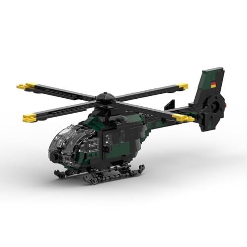 BlocteckToy Hubschrauber Modell Bausteine Set, 630 Teile EC 135 MOC Militärische Helikopter Klemmbausteine Konstruktionsspielzeug Helikopter, Kompatibel mit Großen Marken, MOC-176643 BlocteckToy Hubschrauber Modell Bausteine Set, 630 Teile EC 135 MOC Militärische Helikopter Klemmbausteine Konstruktionsspielzeug Helikopter, Kompatibel mit Großen Marken, MOC-176643 von BlocteckToy