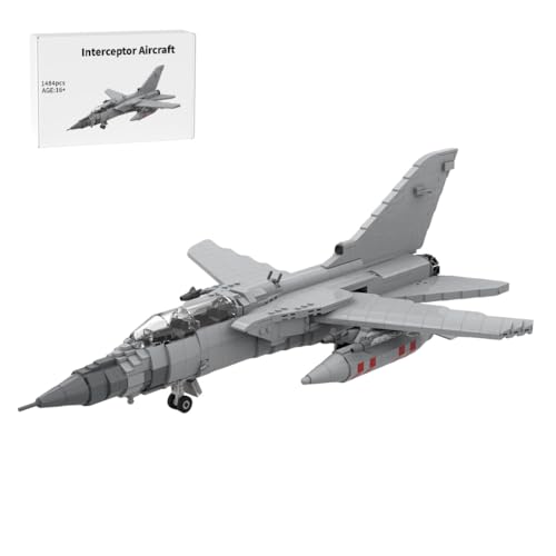 BlocteckToy Kampfflugzeug MOC, UK Langstrecken-Abfangjäger Kampfjet mit Verstellbaren Flügeln & Fahrwerk, 1/35 Scale, 1484 Teile Klemmbausteine Set, Kompatibel mit Großen Marken, MOC-131194 BlocteckToy Kampfflugzeug MOC, UK Langstrecken-Abfangjäger Kampfjet mit Verstellbaren Flügeln & Fahrwerk, 1/35 Scale, 1484 Teile Klemmbausteine Set, Kompatibel mit Großen Marken, MOC-131194 von BlocteckToy