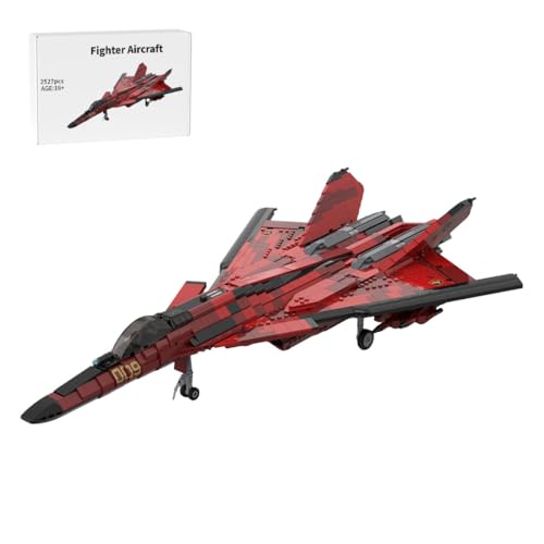 BlocteckToy Kampfflugzeug MOC Modell Bausatz, 6. Generation Kampfjet mit Zwillingsmotoren & 3D-Vektor-Düse, 1/35 Scale 2527 Teile Klemmbausteine Set, Feiertage, MOC-221225 BlocteckToy Kampfflugzeug MOC Modell Bausatz, 6. Generation Kampfjet mit Zwillingsmotoren & 3D-Vektor-Düse, 1/35 Scale 2527 Teile Klemmbausteine Set, Feiertage, MOC-221225 von BlocteckToy
