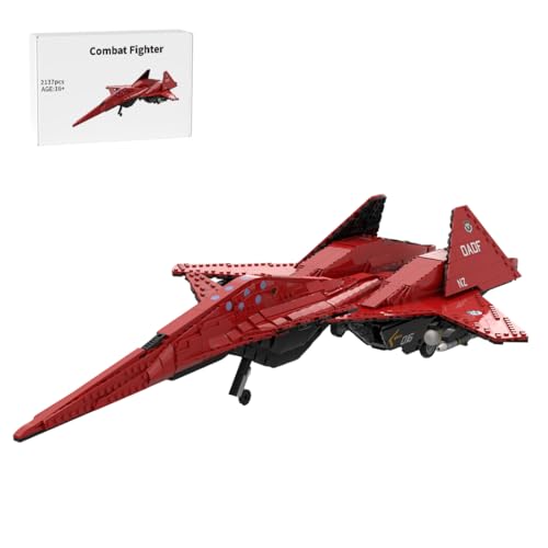 BlocteckToy Kampfflugzeug MOC Modell Bausatz, ADF-01 Kampfjet mit Vollverglaster Cockpit & Stealth, 1/35 Scale, 2137 Teile Klemmbausteine Set, Feiertage, MOC-215032 BlocteckToy Kampfflugzeug MOC Modell Bausatz, ADF-01 Kampfjet mit Vollverglaster Cockpit & Stealth, 1/35 Scale, 2137 Teile Klemmbausteine Set, Feiertage, MOC-215032 von BlocteckToy