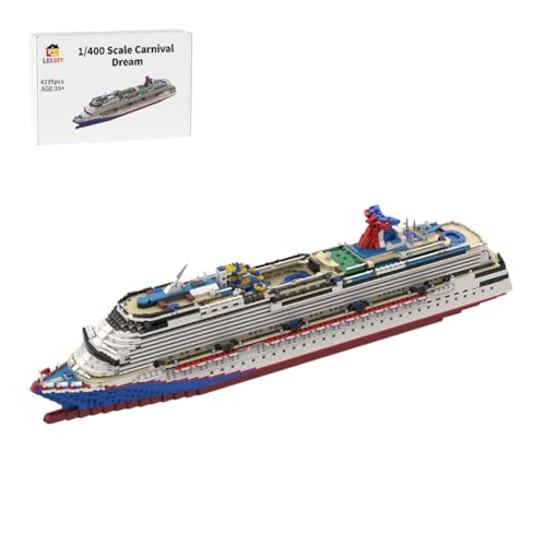 BlocteckToy Klemmbausteine Kreuzfahrtschiff Modell, 4235 Teile 1/400 Maßstab Carnival Dream Super-Flaggschiff Cruise Groß Schiff Set, Kompatibel mit Großen Marken BlocteckToy Klemmbausteine Kreuzfahrtschiff Modell, 4235 Teile 1/400 Maßstab Carnival Dream Super-Flaggschiff Cruise Groß Schiff Set, Kompatibel mit Großen Marken von BlocteckToy