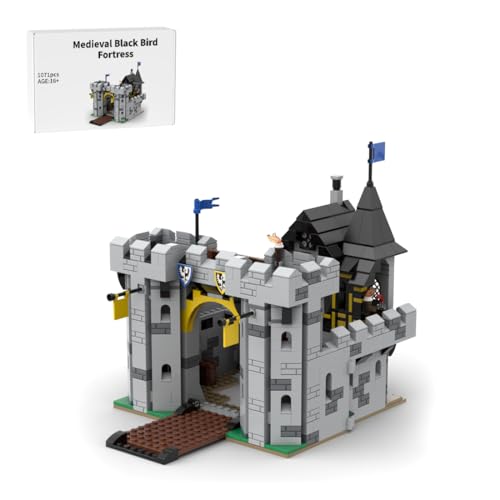BlocteckToy Klemmbausteine Medieval Black Bird Fortress, 1071PCS Gray & White Castle Building Set with Flag, Collectible Display Model, MOC-194959 BlocteckToy Klemmbausteine Medieval Black Bird Fortress, 1071PCS Gray & White Castle Building Set with Flag, Collectible Display Model, MOC-194959 von BlocteckToy