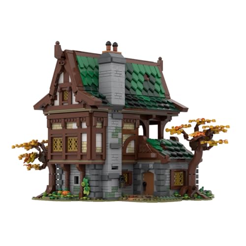 BlocteckToy Klemmbausteine Mittelalterliche Schmiede Set, 2407 Teile Mittelalterliches Architecture Haus Gebäude Set von BlocteckToy