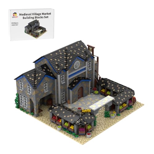 BlocteckToy Klemmbausteine Mittelalterlicher Dorfmarkt Bauklötze Set, 8036PCS Modularer Baukasten mit - Sammlerdisplay für Erwachsene und Jugendliche, MOC-201061 BlocteckToy Klemmbausteine Mittelalterlicher Dorfmarkt Bauklötze Set, 8036PCS Modularer Baukasten mit - Sammlerdisplay für Erwachsene und Jugendliche, MOC-201061 von BlocteckToy