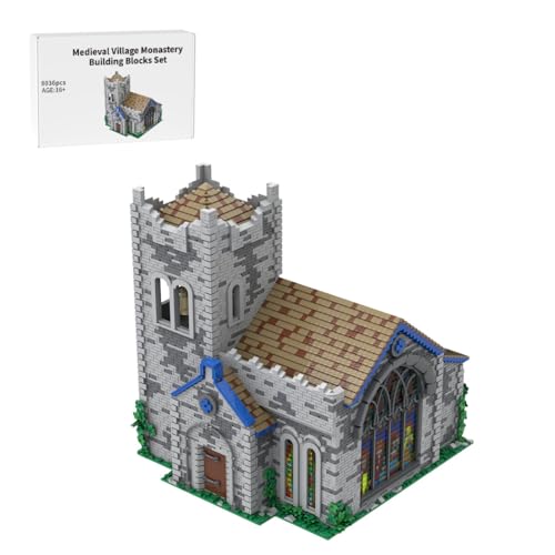 BlocteckToy Klemmbausteine Mittelalterliches Dorf-Kloster-Bauklötze-Set, 7480PCS Modularer Baukasten mit - Sammlerdisplay für Erwachsene und Jugendliche, MOC-203438 BlocteckToy Klemmbausteine Mittelalterliches Dorf-Kloster-Bauklötze-Set, 7480PCS Modularer Baukasten mit - Sammlerdisplay für Erwachsene und Jugendliche, MOC-203438 von BlocteckToy